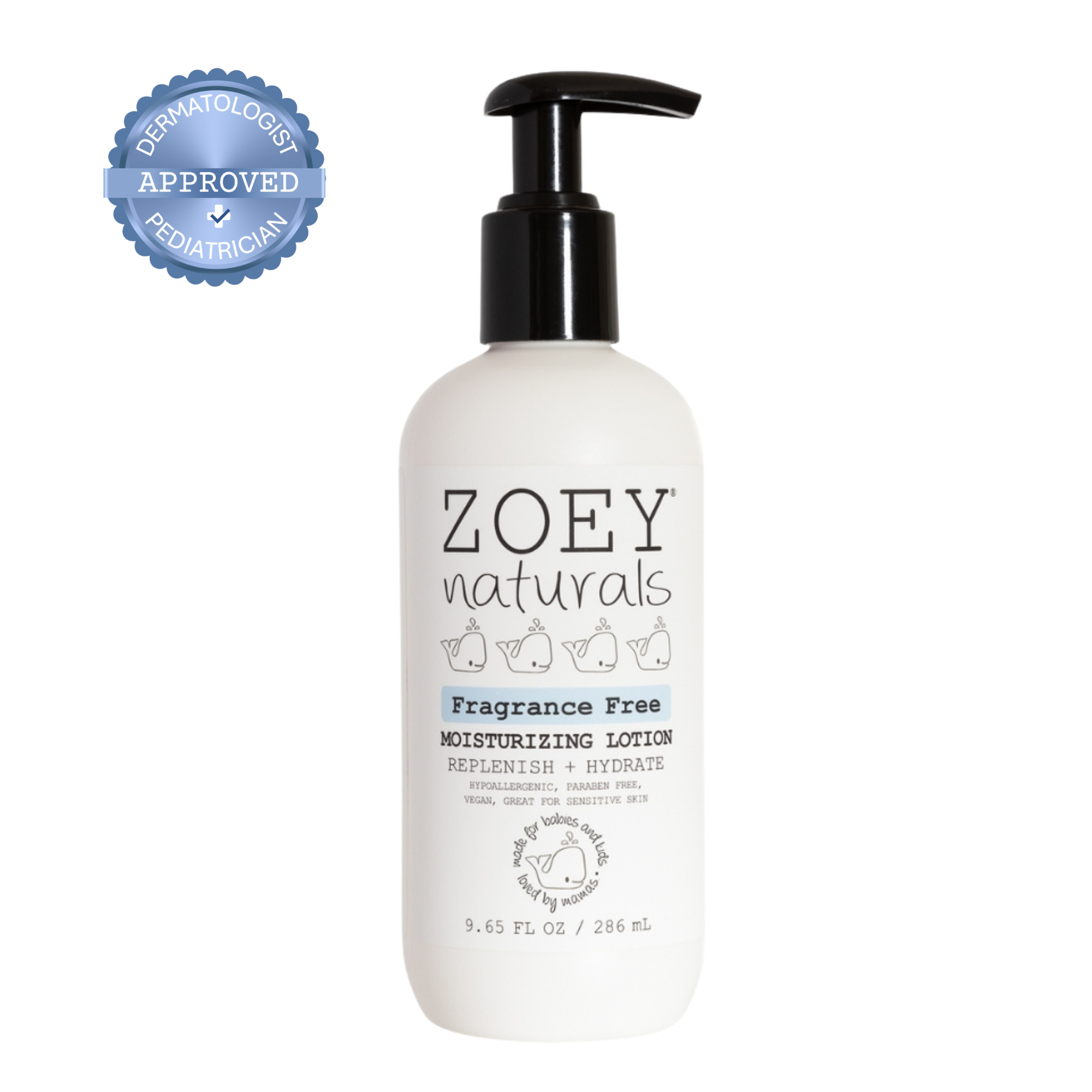 Zoey Naturals Fragrance Free Moisturizing Lotion for Babies and Kids