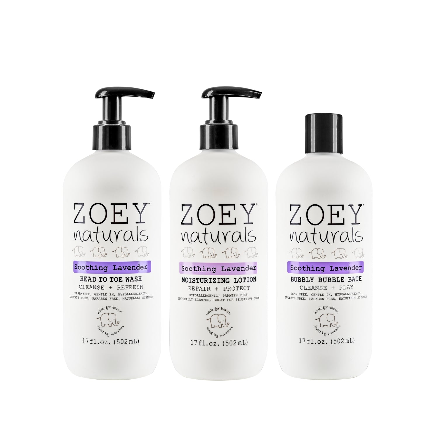 Lavender Scented Baby Bath Bundle