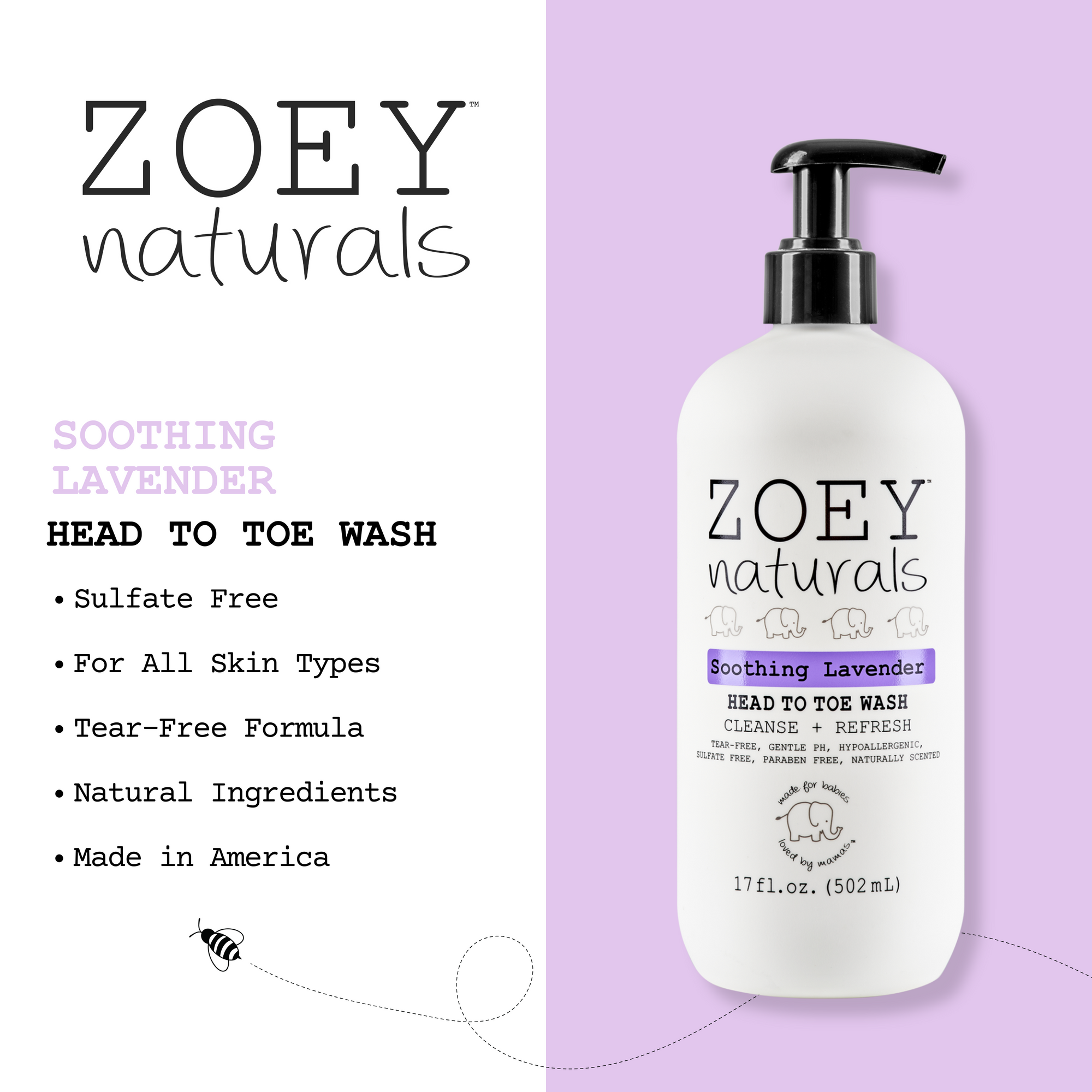 Natural Lavender Baby Wash