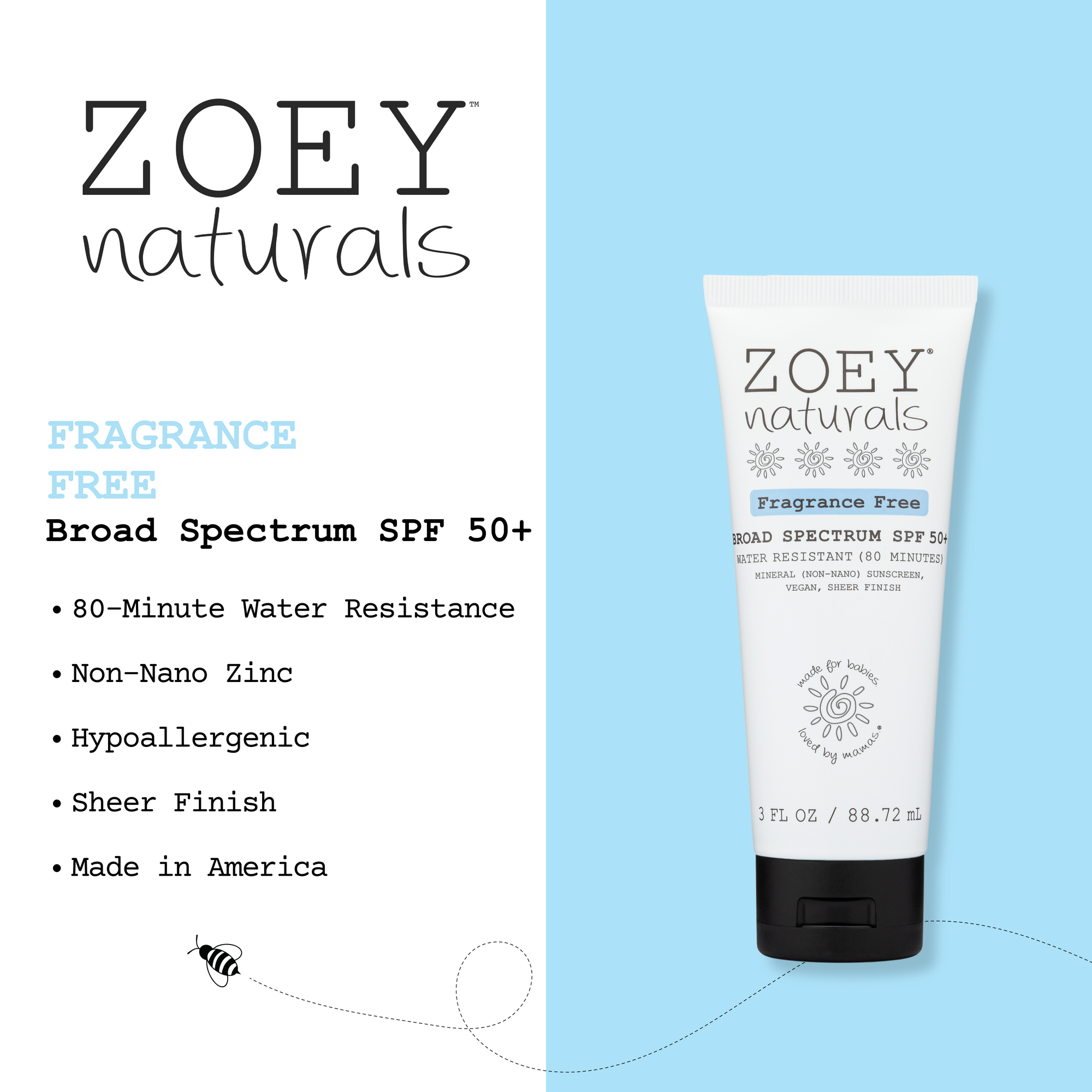 Zoey Naturals SPF 50 Natural Sunscreen for Kids