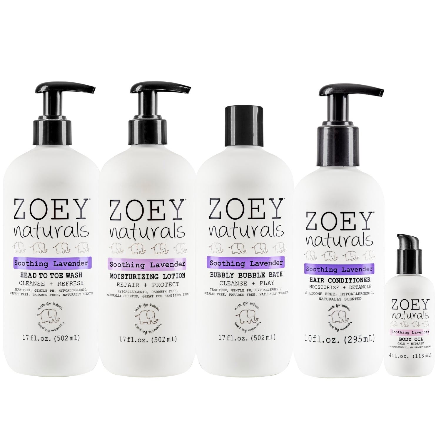 Naturally Scented Lavender Bath Kit for Babies and Kids