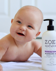 Soothing lavender baby lotion for sleep - calming lotion for babies and kids.
