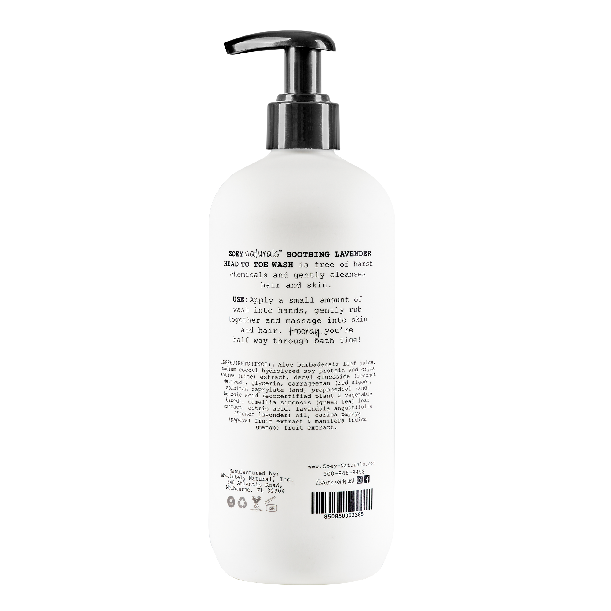 Zoey Naturals Soothing Lavender Wash