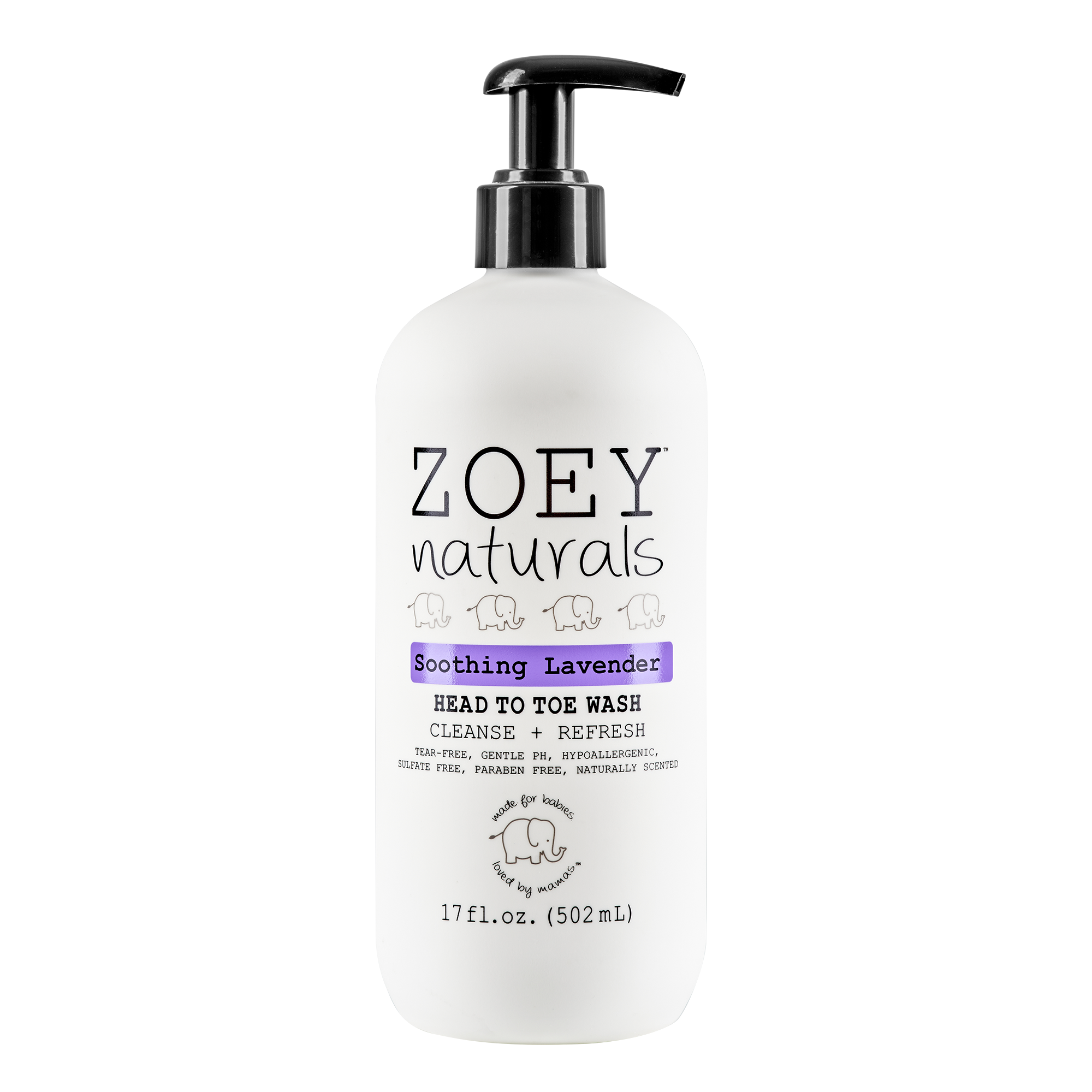 Lavender baby wash and shampoo for sensitive skin