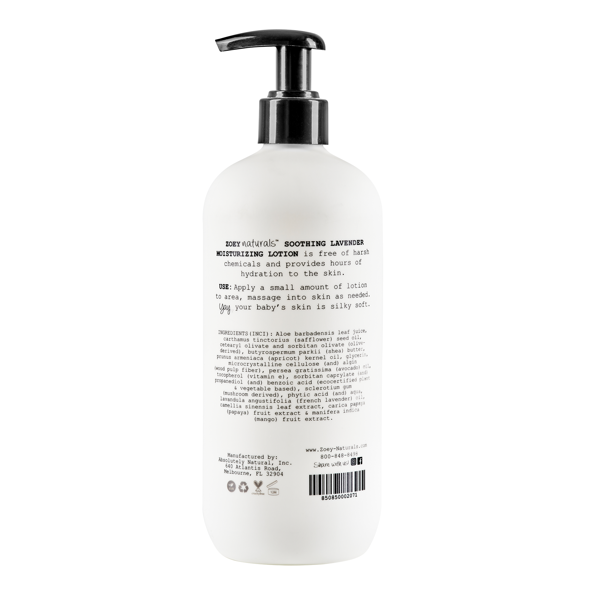 Natural Lavender Baby Lotion for Sensitive Skin