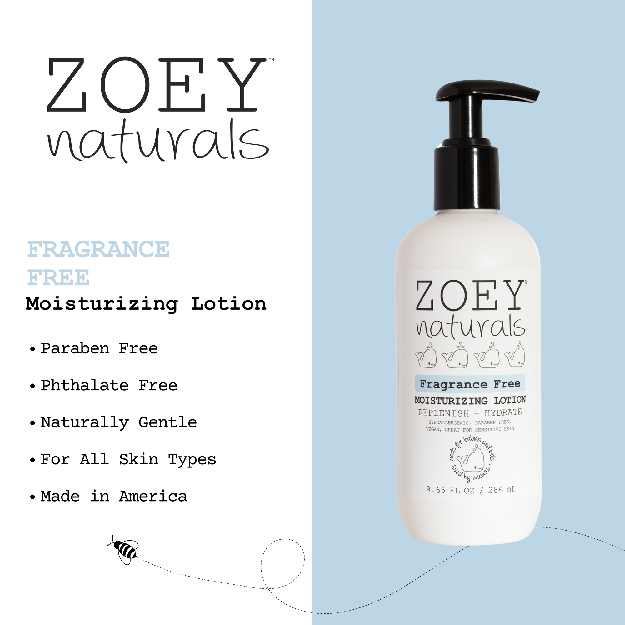 Gentle Fragrance Free Lotion for Sensitive and Delicate Skin