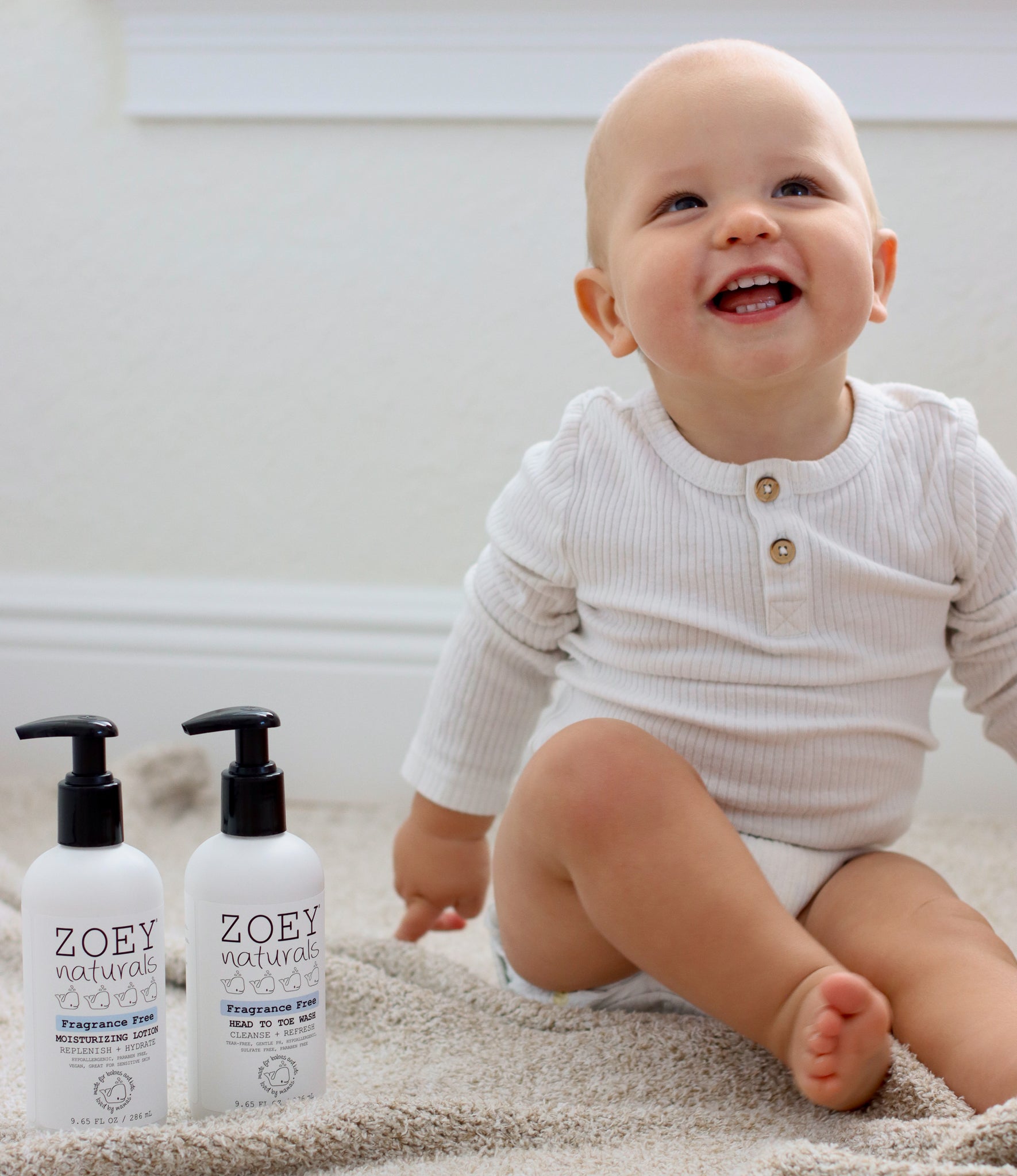 Fragrance Free Baby Lotion and 2 in 1 Wash Shampoo
