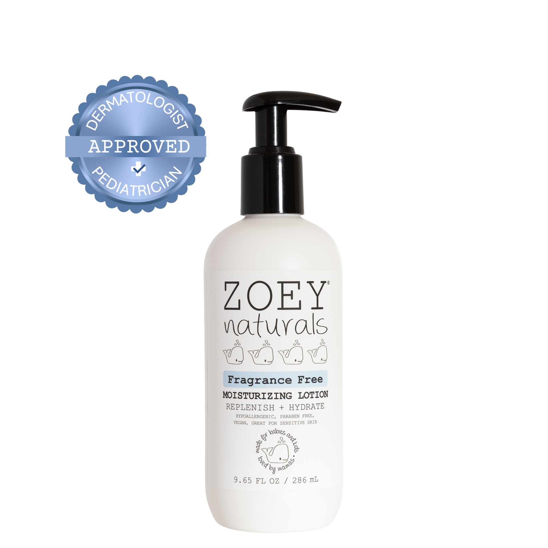Zoey Naturals Fragrance Free Moisturizing Lotion for Babies and Kids
