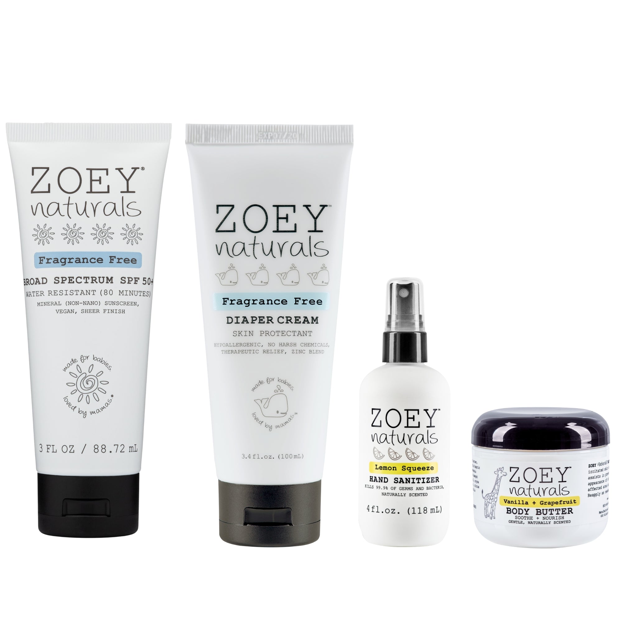 Baby Shower Gift New Baby Gift Ultimate Shower Gift Set Natural Sunscreen Natural Diaper Cream Moisturizing Hand Sanitizer Body Butter for Pregnancy