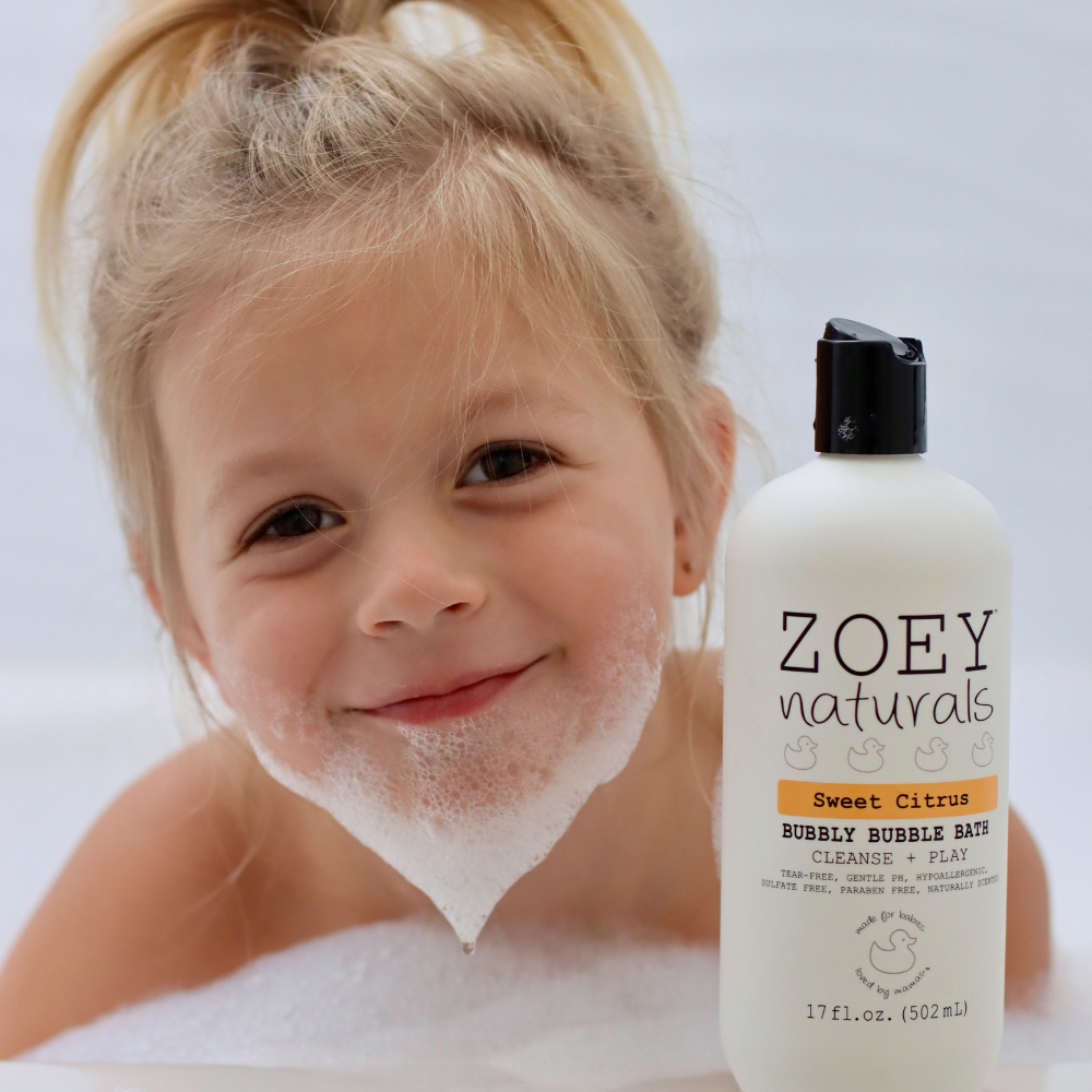 best children's bubble bath sulfate free zoey naturals 