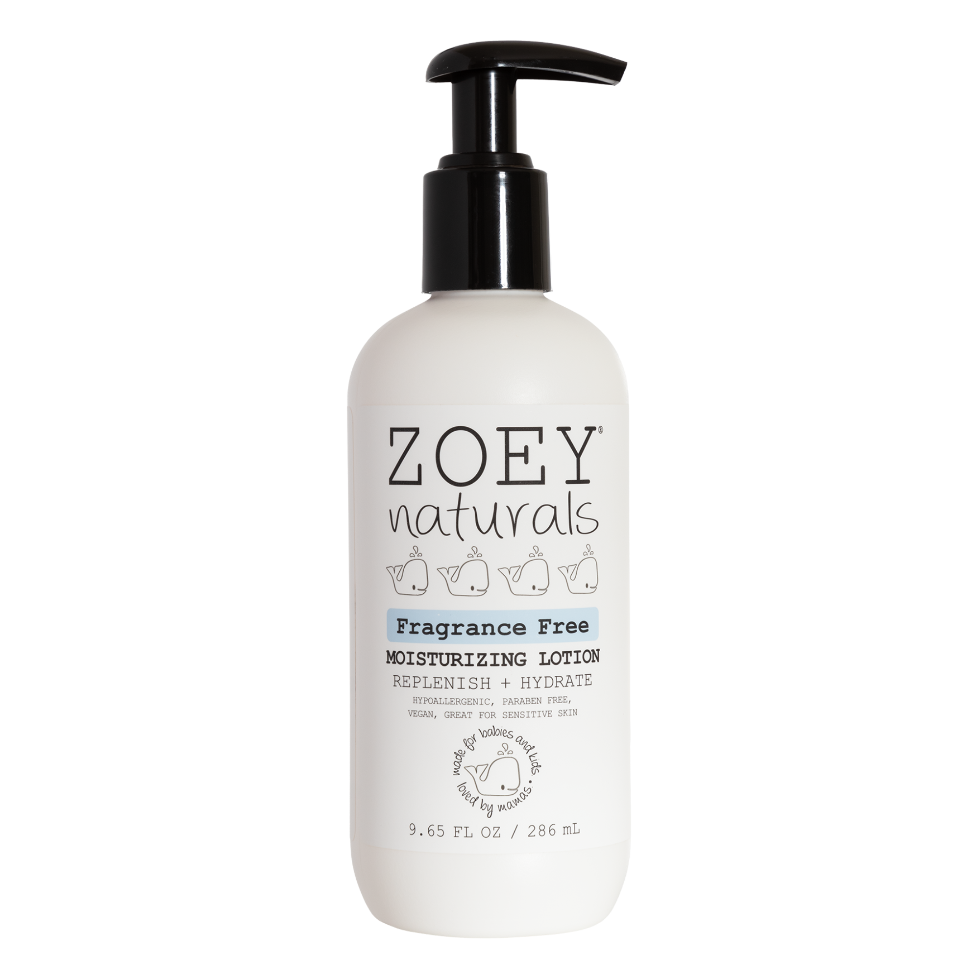 Fragrance free body lotion for babies and kids